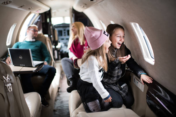 istock Family in the airplane 924731598