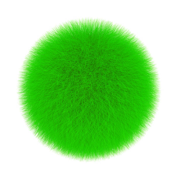 istock Green Fur Hair Ball. 3d Rendering 924732118