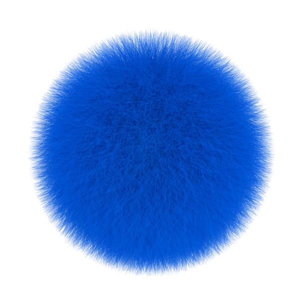 istock Blue Fur Hair Ball. 3d Rendering 924732182