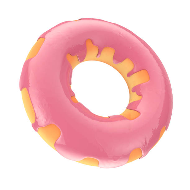 istock Big Strawberry Pink Glazed Donut. 3d Rendering 924732362
