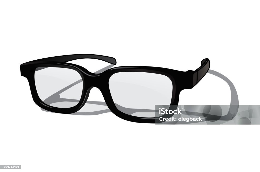 Óculos de realista vector isolados no fundo branco. - Vetor de Óculos royalty-free