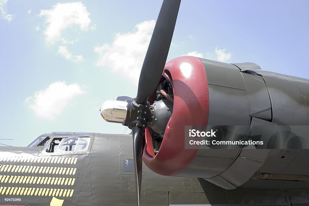 B - 24 motor - Royalty-free Asa de aeronave Foto de stock