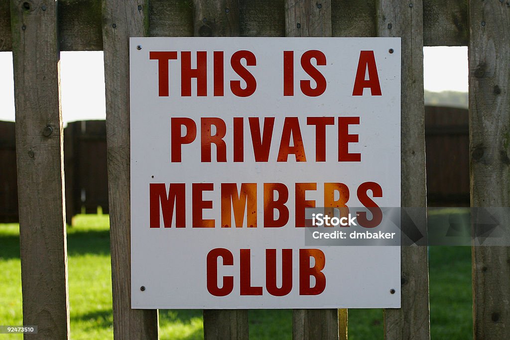 Członkowie klubu prywatnego znak - Zbiór zdjęć royalty-free (Brama)