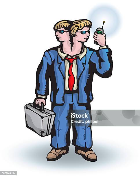 Businessman With Two Heads Stock Illustration - Download Image Now - Adult, Adventure, Aspirations