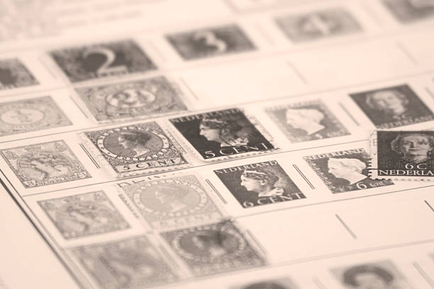 Book: Stamp Collection from Netherlands stock photo