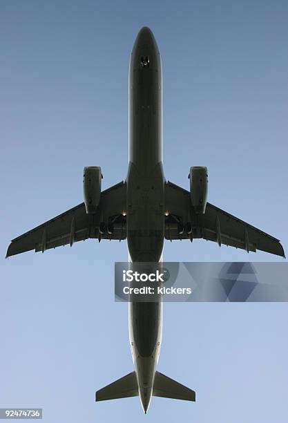 Airplane From Below Stock Photo - Download Image Now - Above, Air Vehicle, Airplane