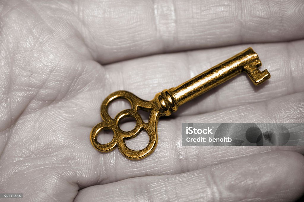 Gold Key  Accessibility Stock Photo