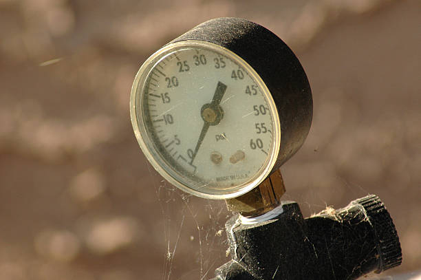 Pressure gauge stock photo