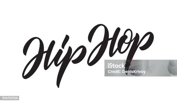 Vector Illustration Handwritten Lettering Of Hip Hop Modern Calligraphy Stock Illustration - Download Image Now