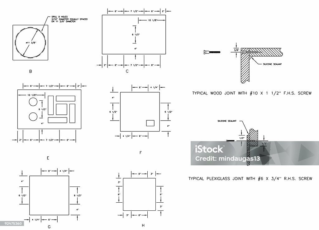 Positioning Screw Example Screw Placement Layout Plan Stock Photo - Download Image Now ...