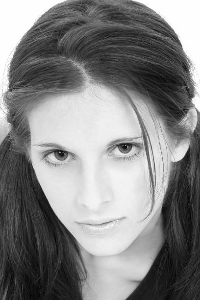 istock Beautiful Teenage In Black And White 92476113