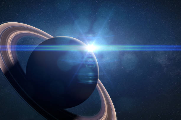 istock intense sunrise over the planet Saturn (3d render, elements of this image are furnished by NASA) 924766856