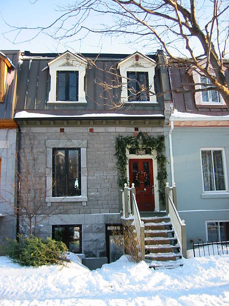 istock Cute little gray townhouse, January 92476688
