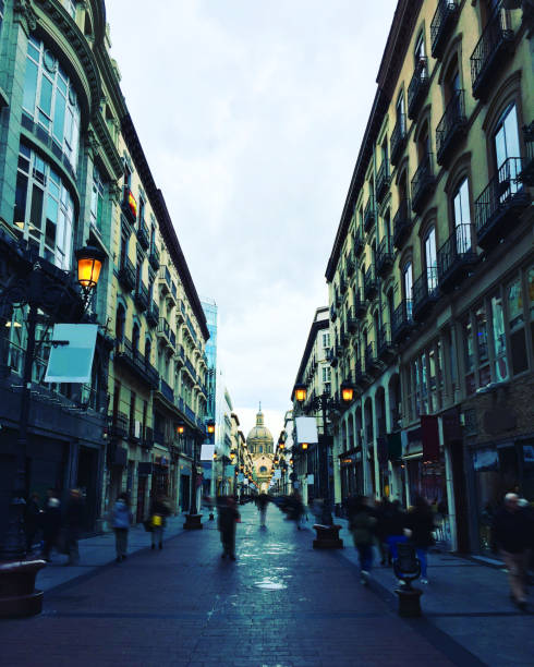 istock Zaragoza - Calle Alfonso I at the evening 924774298