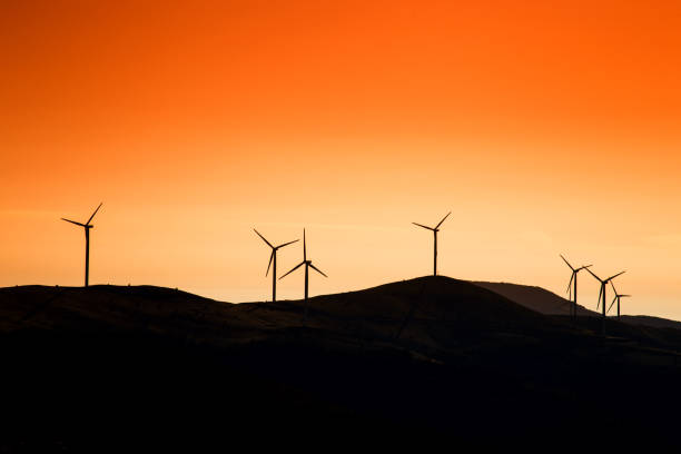 istock Wind turbines in the mountains 924774368