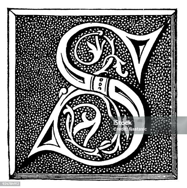 Ornate Letter S Stock Illustration - Download Image Now - 19th Century, 19th Century Style, Antique