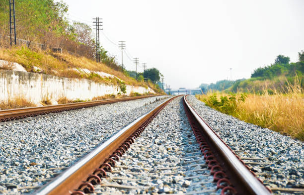 istock Thailand Railroad tracks and rocky ground 924786912