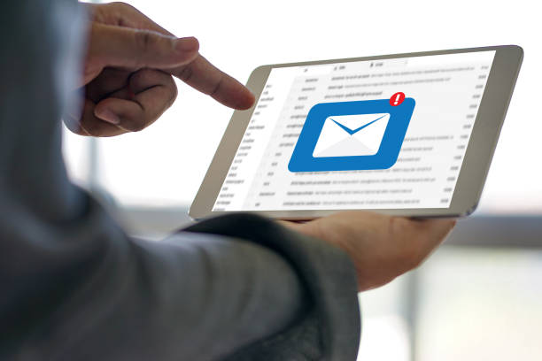 istock Mail Communication Connection message to mailing contacts phone Global Letters Concept 924809766