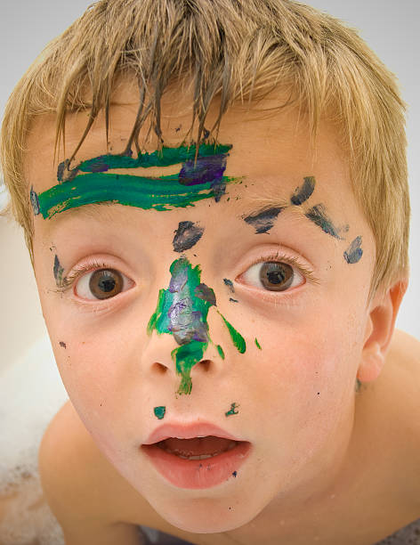 istock Painted face of a child. 92481023