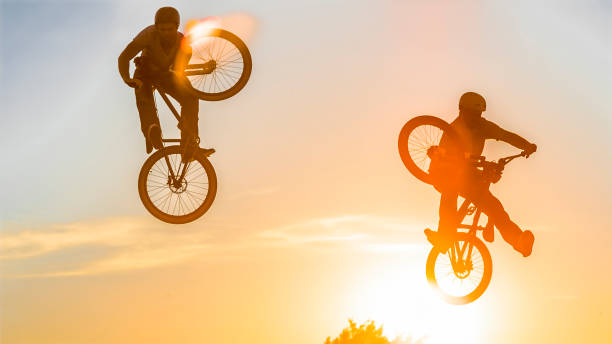 istock Men enjoying dirt jumping sport 924813604