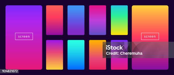 Soft Color Background On Dark Background Stock Illustration - Download Image Now - Color Gradient, Modern, Multi Colored