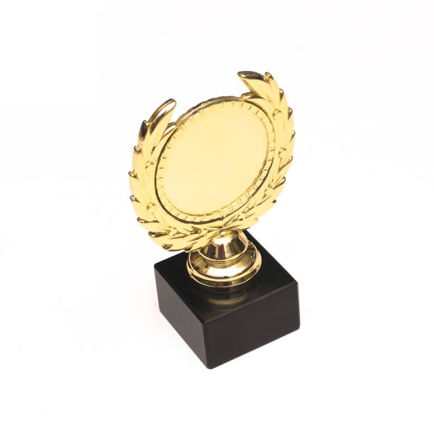 istock Gold medal with copy space isolated on white background. 924821140