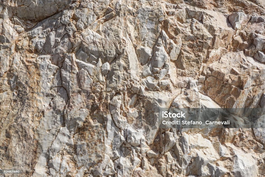 Copper mineralised rock pile, rubble tailings, close with shallow depth of field. Textured Effect Stock Photo