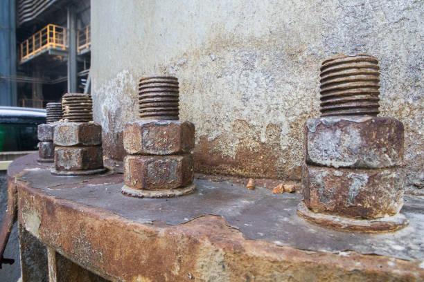 istock old screws on the chimney 924825248