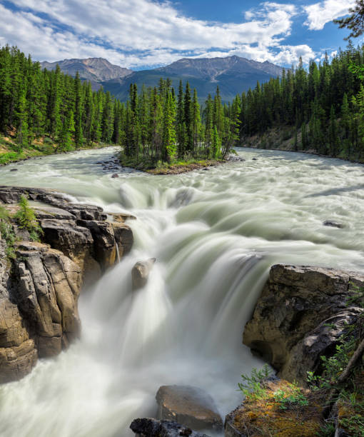 istock Sunwapta falls, Icefield Parkway, Jasper National Park 924825856