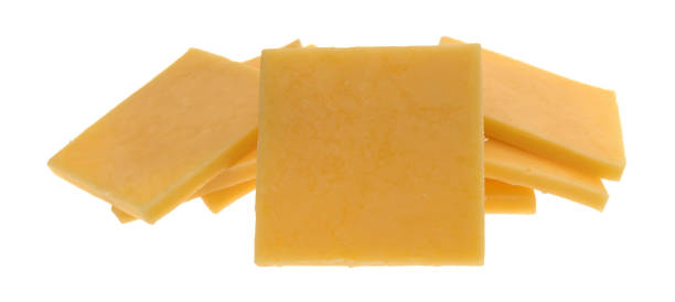 istock Several slices of gouda cheese on a white background 924829138