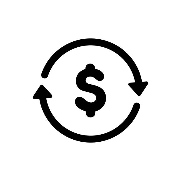 ikona wymiany dolara - exchange rate stock illustrations