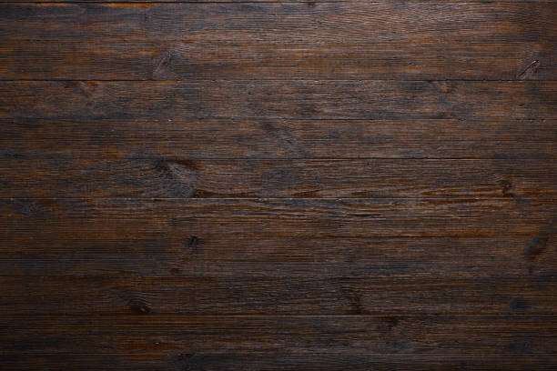 Dark old wooden planks table texture Dark old wooden table texture background top view oak wood material stock pictures, royalty-free photos & images