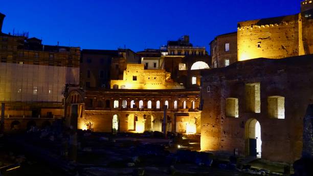 istock View over the Trajan Market by night 924840728