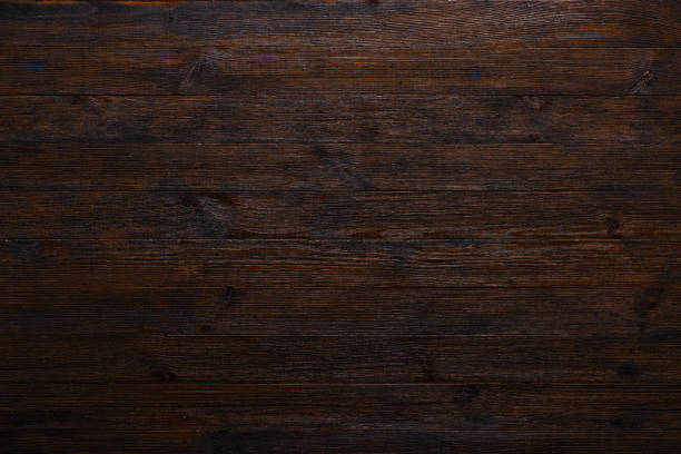 istock Dark old wooden planks table texture 924840852