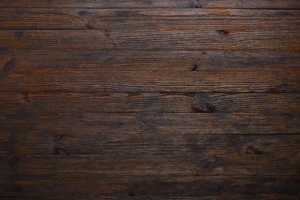 istock Dark old wooden planks table texture 924841164