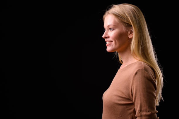 Happy Beautiful Blonde Woman Smiling