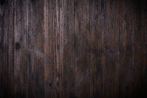 istock Dark old wooden planks table texture 924841998