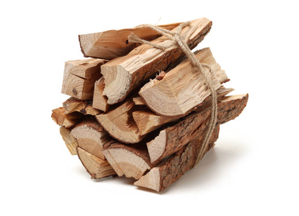 istock Mountain of firewood isolated on white background 924845768