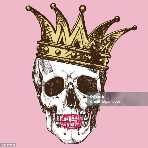 King Of Death Stock Illustration - Download Image Now - Skull, Queen - Royal Person, Dead