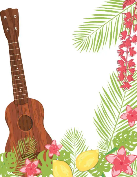 Vector illustration of Tropical Plants Background