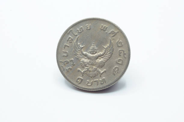 istock Thai one baht Garuda coins year 1974, Back site. 924869944