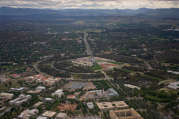 Luftbild des Parlaments house, Australien – Foto