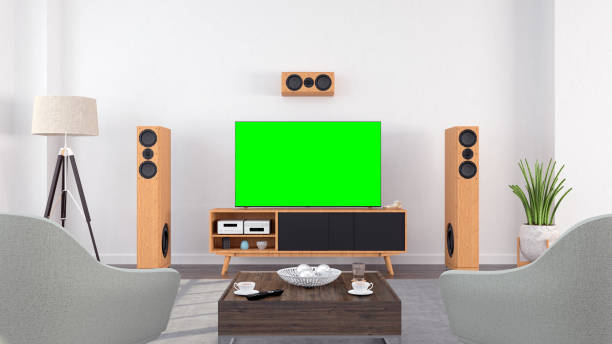 istock Smart Tv Mockup in living room 924878654
