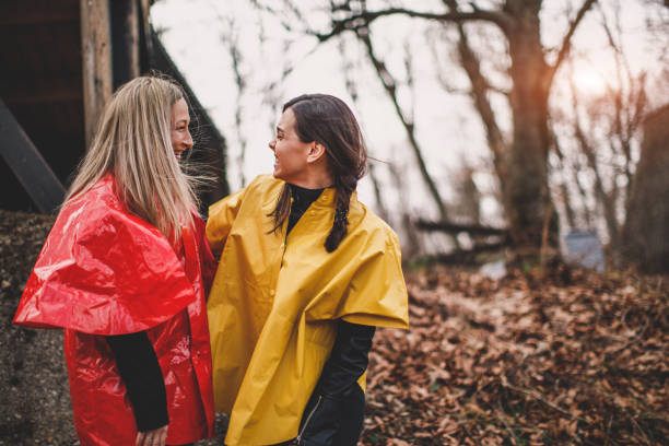 istock Happy girls in the forest 924890298
