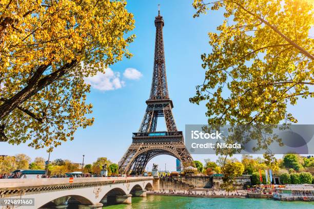 Eiffel Tower In Paris France Stock Photo - Download Image Now - Paris - France, France, Eiffel Tower - Paris