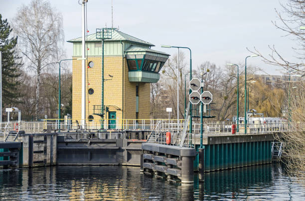 Spandau locks on the river Havel in Berlin, Germany