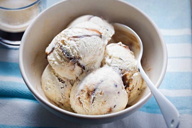 istock Tiramisu ice cream. Ice cream with coffee, chocolate, sponge cake pieces 924900802