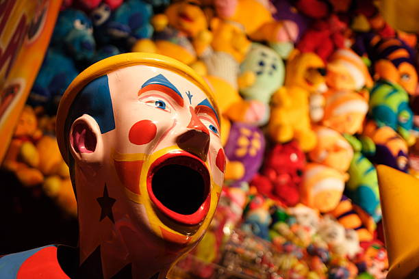 istock Laughing clown game at county fair type event 92490140