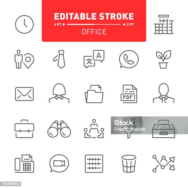 Office Icons Stock Illustration - Download Image Now - Binoculars, Icon Symbol, Funnel