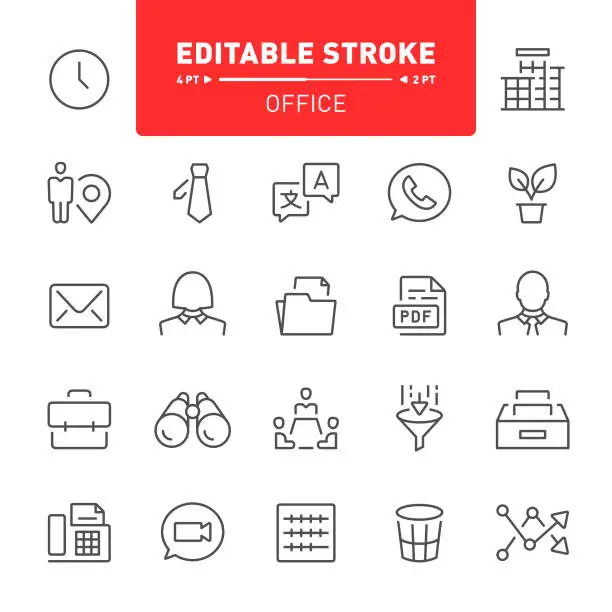 Vector illustration of Office Icons